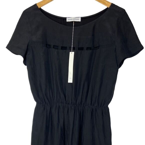 AMANDA UPRICHARD- Black Silk Cut Out Chest Dress - Picture 6 of 9